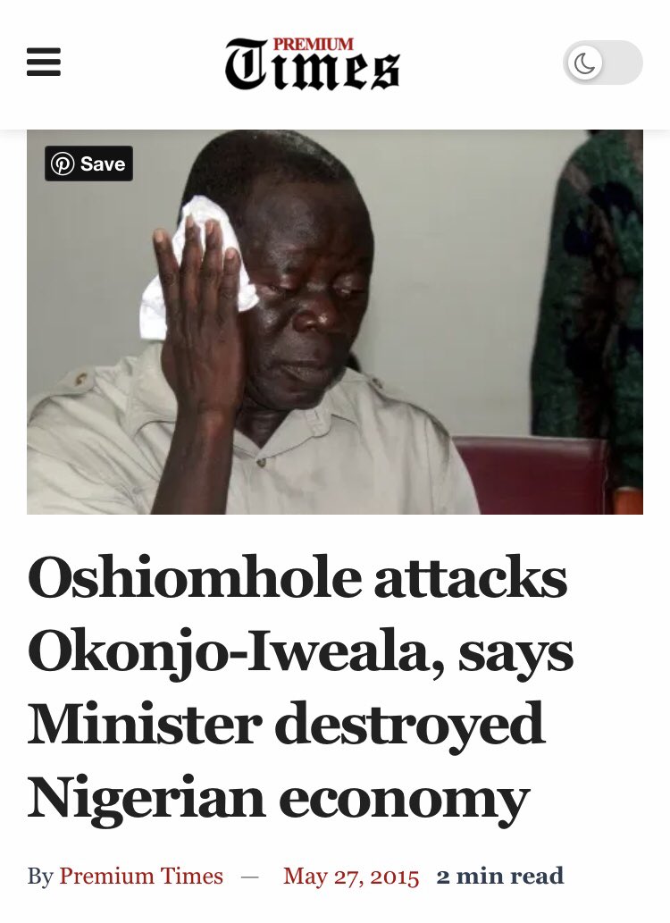 5. Ngozi Okonjo-Iweala only did her job, she warned, but Rotimi Amaechi & other greedy politicians, specifically the Nigerian Governors Forum, did not listen. NOI was stellar, she detached herself, sterling pedigree & integrity, from the ugly politics & sabotage that played out.