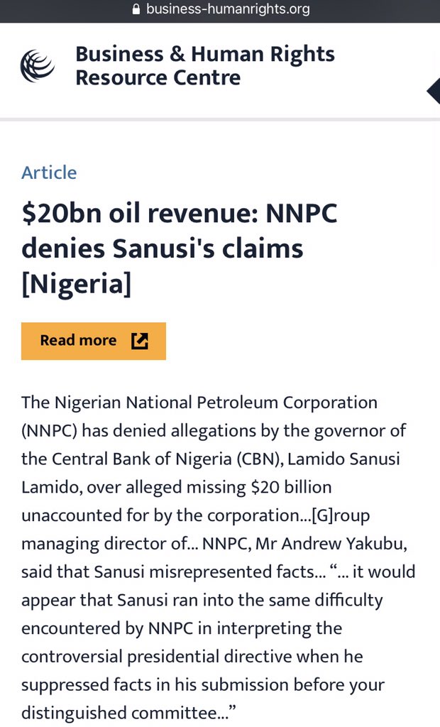 7. To spite Goodluck Ebele Jonathan, they introduced the missing NNPC $20 billion Crude Sales money. They used the LIAR, the now dethroned Emir of Kano, Sanusi Lamido II, & dragged NOI in the mud. SLS kept singing missing $20 billion. Today, Ganduje has come out with the truth.