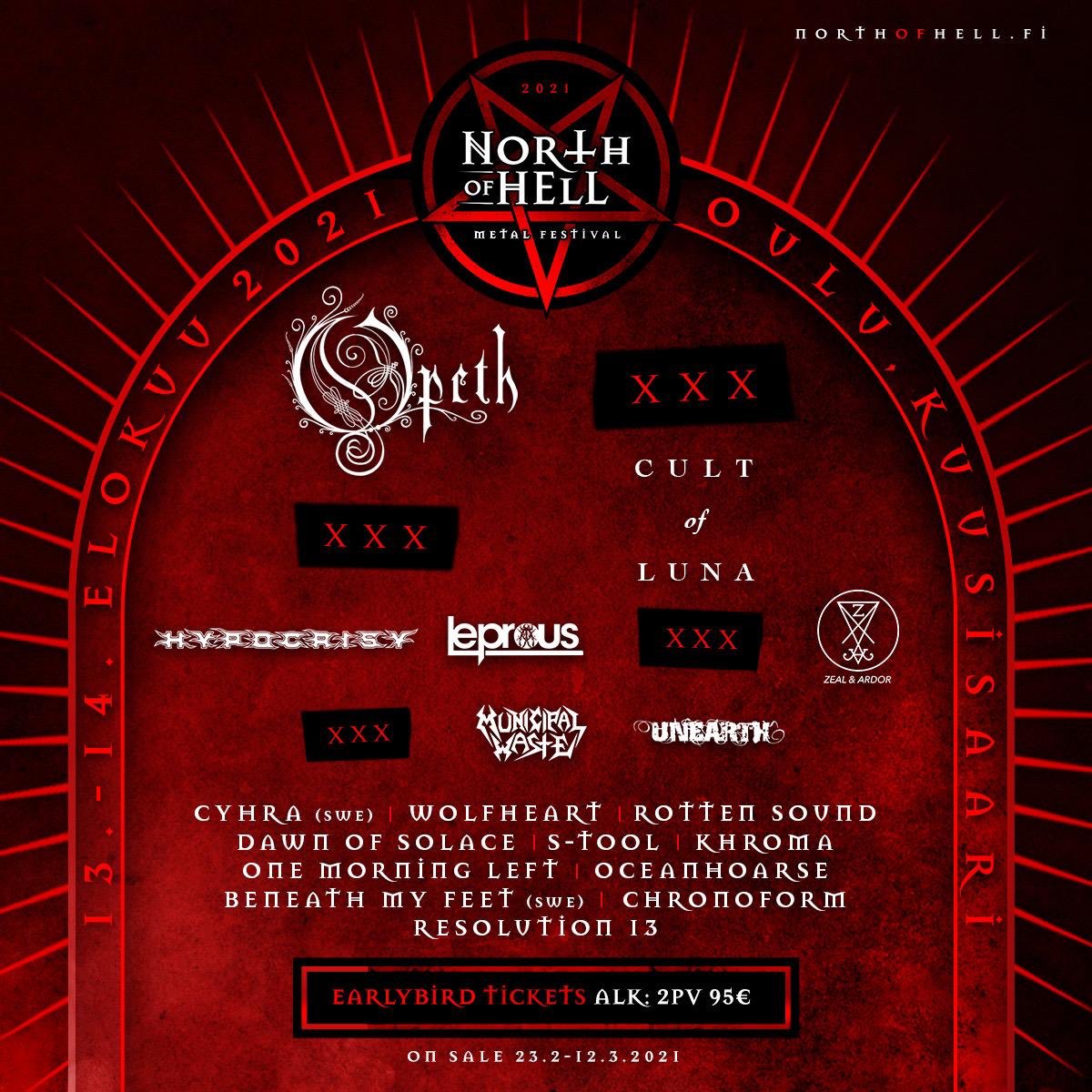 See you at North of Hell Festival in Oulu, Finland next summer!

Tickets: tiketti.fi/north-of-hell-…