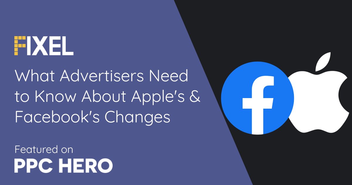 Fixel's <a href="/Etgar/">Etgar Shpivak</a> discusses the upcoming changes to #facebookads in light of <a href="/Apple/">Apple</a>'s restrictions, and what you can do about it

Check it out on <a href="/ppchero/">PPC Hero</a> 

ppchero.com/what-advertise…

#ppcchat