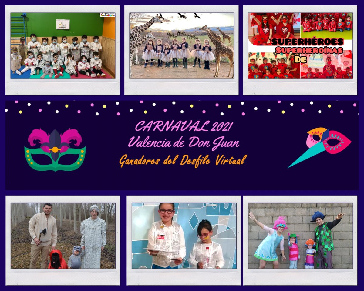 TurismoCoyanza's tweet photo. 🎉CARNAVAL 2⃣0⃣2⃣1⃣. ¡YA TENEMOS A LOS GANADORES DEL DESFILE VIRTUAL! 🏆
https://t.co/3ugA97Hett
¡¡¡Gracias a todos!!! 💜
Deseamos de corazón que el año que viene podamos disfrutar todos juntos de un carnaval presencial inolvidable.
#Carnaval #ValenciaDeDonJuan #Mansurle https://t.co/lbhZPQkh95