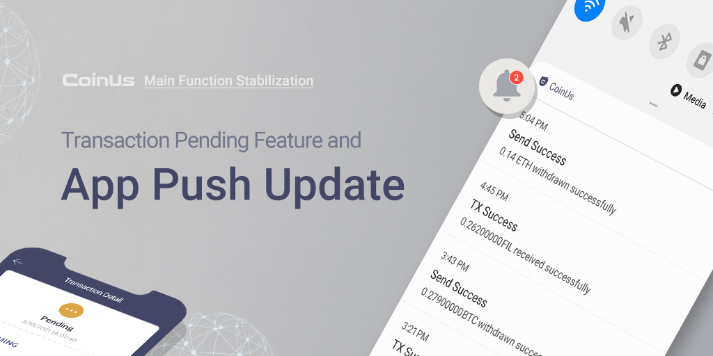 CoinUs_Official's tweet photo. CoinUs App Update (2.6.0 Ver.)

1. Deposit/Withdraw Notification Feature
2. Network Fee Stabilization

Link: https://t.co/szfCnQF8S2

#coinus #update #blockchian #cryptocurrency #bitcoin #Ethereum #RavenCoin #Cryptoassets https://t.co/BSqvOmJHfg