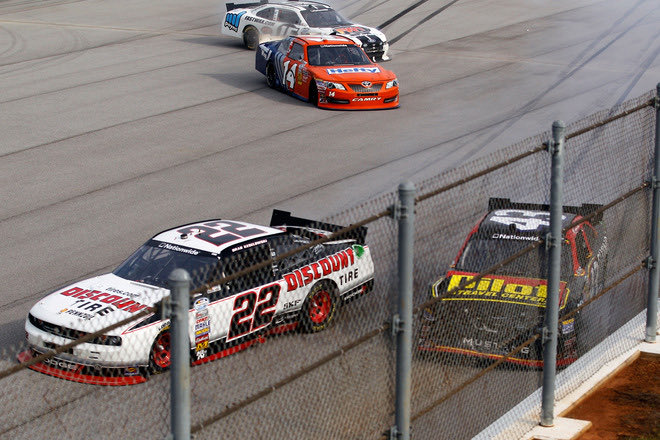 Eric McClure was concussed in 2012 when his car hit at a similar angle to Kyle Busch in 2015. The only difference is that the wall was not sharply angled and there was a SAFER barrier.