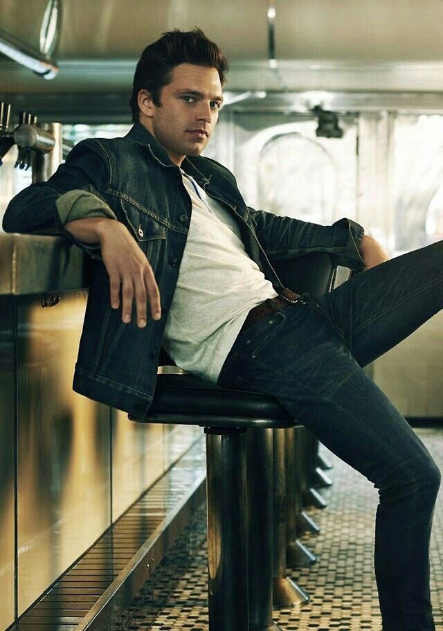 sebastian stan sitting with his legs open, a very needed thread 