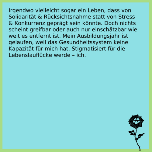 SchwarzeRoseFAU's tweet photo. #CoronaFrust entsteht auch, wenn Auszubildende ihren Abschluss nicht machen können, weil sie trotz Erkrankung aufgrund des zunehmenden Plätzemangels in Kliniken keine Hilfe bekommen. https://t.co/54qH3hTDJ3