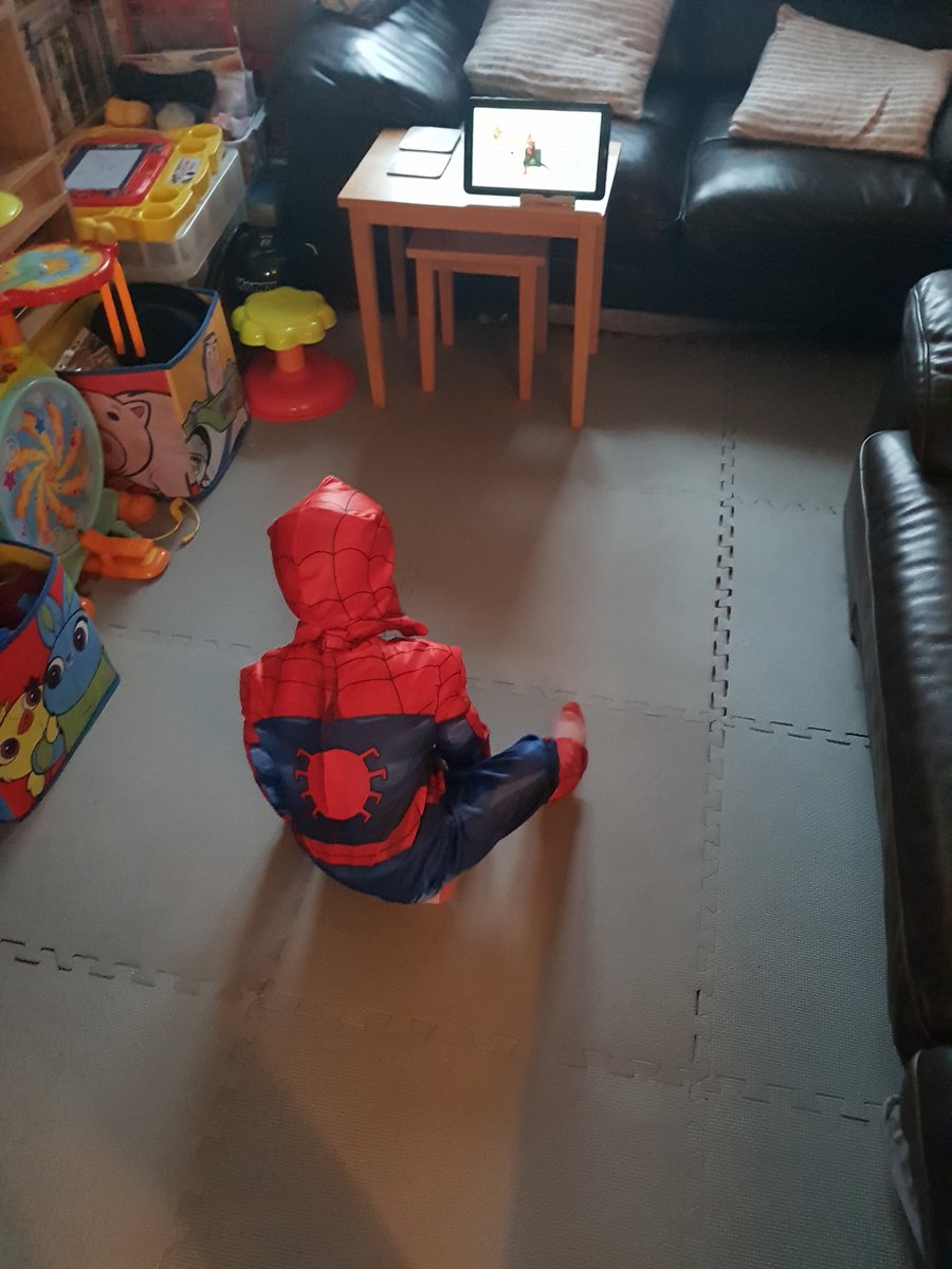 SophieHand17's tweet photo. Hunter doing his spiderman exercises 🕷🕸🕸🕸 https://t.co/zbcVr69P4Y