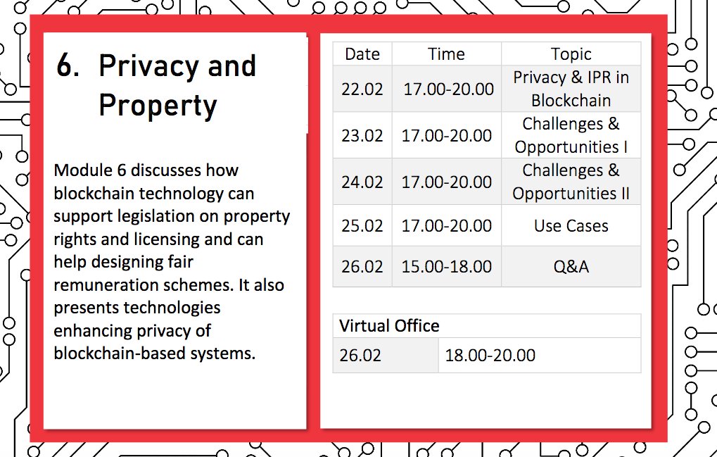 📢Coming up from February 22nd to 26th ! 
Discover Module 6 of the #DLT4All online courses on Privacy and Property Right presented by Iraklis Paraskakis, Senior Research Officer at South East European Research Centre.
👉 bit.ly/3qhHGTD 
<a href="/seercorg/">SEERC</a>