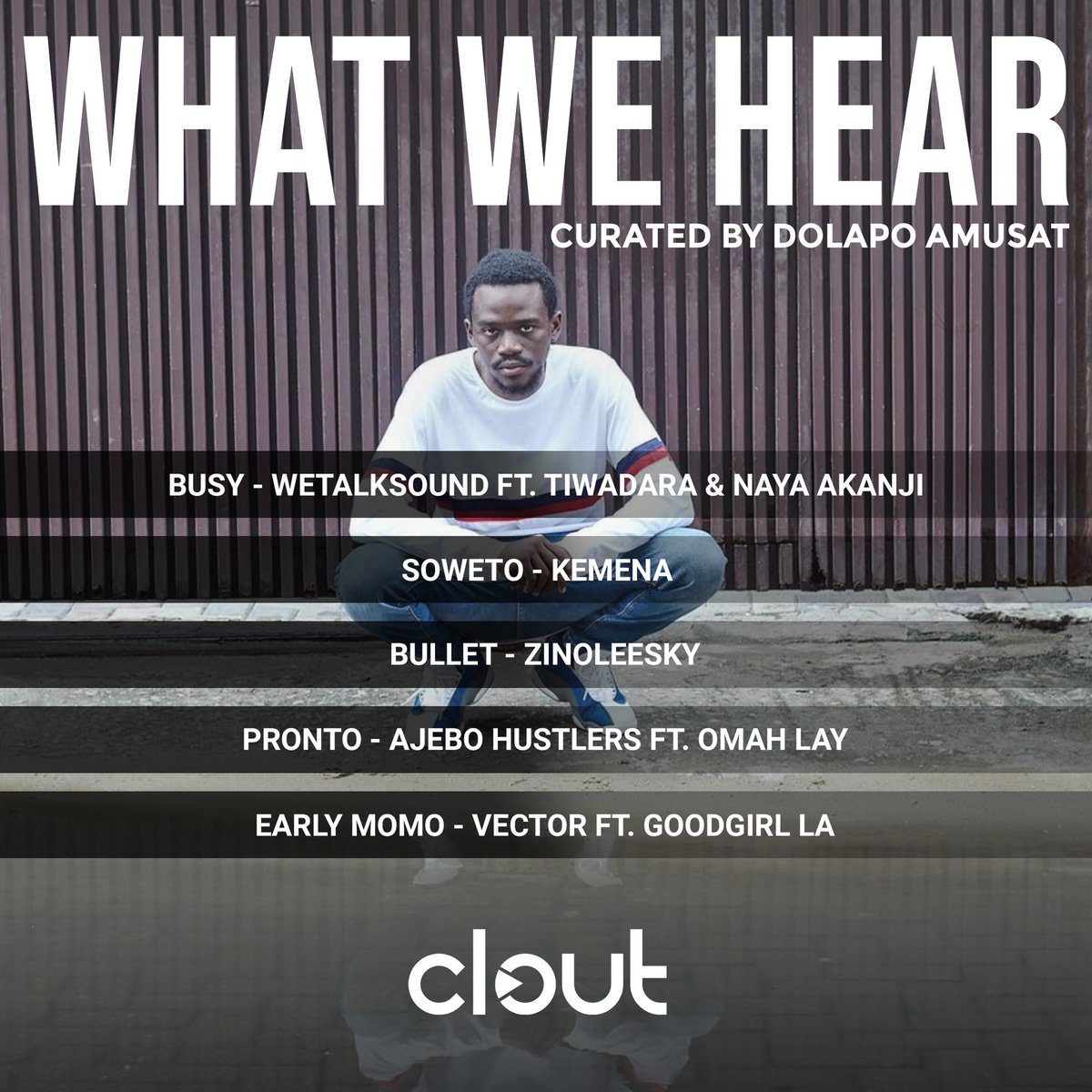 cloutafrica's tweet photo. The multi-talented genius, Dolapo Amusat aka @theGeekyMidget is our curator for this week’s #WhatWeHear. From @wetalksound’s Busy to @ajebo_hustler’s Pronto, he is serving us different varieties of newly released Afro-fusion jams 🔥

Which of these tracks is a fave?

#CloutAfrica https://t.co/9xWlPo7KAy