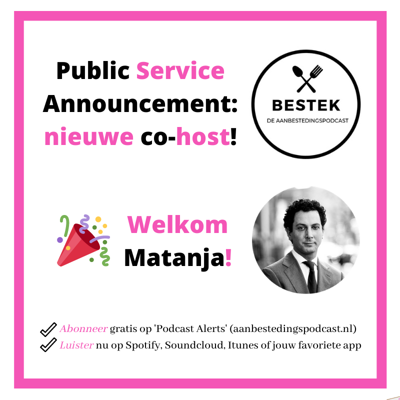 bestekpodcast's tweet photo. *public service announcement* - Bestek heeft een nieuwe nieuwe co-host! 😃 💪

mr. Matanja Pinto (DVLP advocaten) wordt onderdeel van het Bestek Team. Leer meer over zijn voorliefde voor vrije wil en het #aanbestedingsrecht: 

Links: https://t.co/5xehz4jvCL https://t.co/Bv11qVecdb