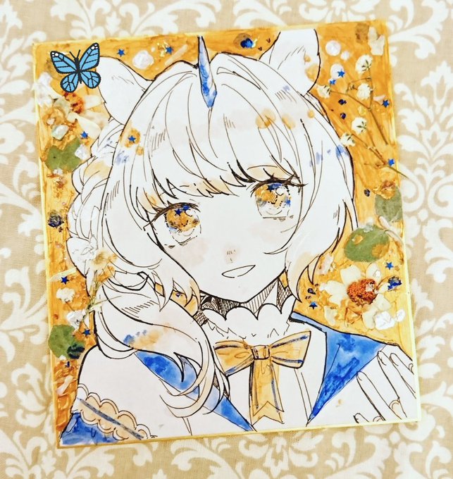 押し花の色紙めちゃくちゃ懐かしいので上げちゃおうかな(まともな写真無いけど…✋)
作るのにあまりにも時間かかるので辞めちゃったんですよね…? 