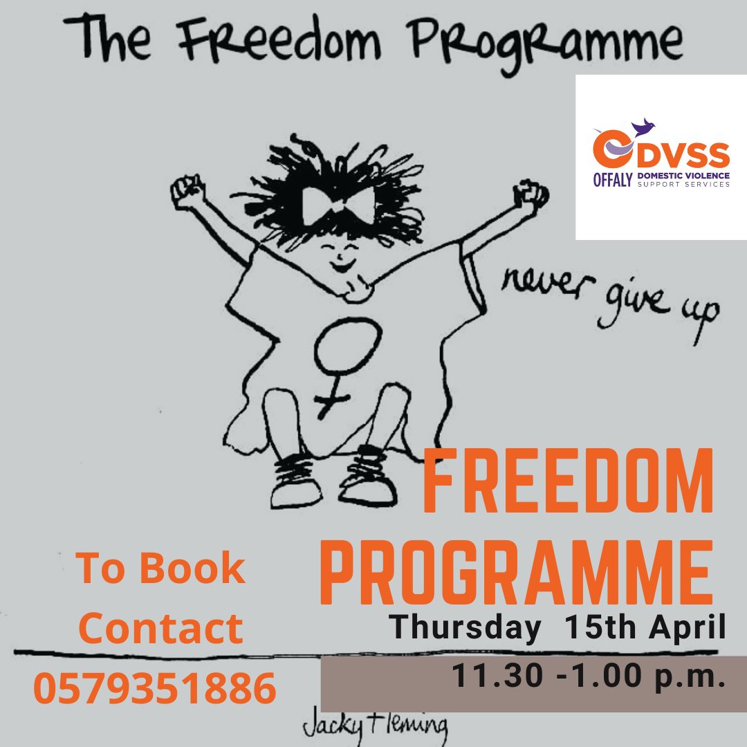 odvss's tweet image. Thank you to @apurrpurr providing excellent training @odvss can now bring you our first online #freedomprogramme Thurs 15th April 11.30-1.00pm This is suitable for victims/survivors of DV &amp;amp; front line workers. Learn the tactics used by the perpetrator. Call/DM 0569351886 for info
