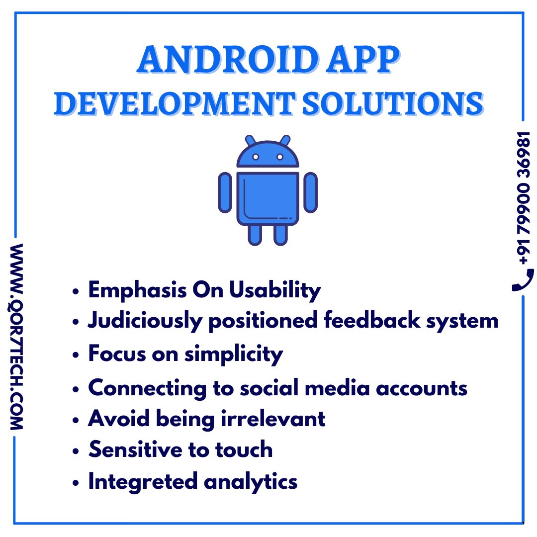 qor7tech's tweet photo. • #SoftwareCompany
•
ANDROID APP DEVELOPMENT SOLUTIONS
#qor7technologies
#androidapps #itsolutions #softwaredevelopmentcompany #ahmedabadjobs #ahmedabad #android #app #apps #androidgraphy #androistudio #mobileappsolutions #androidappdevelopment #startups https://t.co/2r2kH2Sy5v