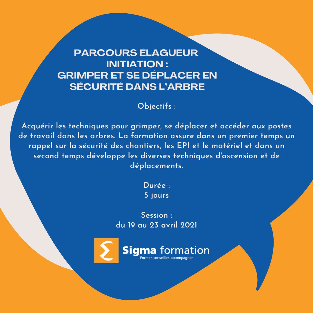 sigma_formation's tweet photo. Vous souhaitez vous former à l’élagage et bûcheronnage. Plusieurs sessions de formation ouvrent en 2021.
contact-aubagne@sigma-formation.fr 
04 42 82 14 79
691 Avenue de la Fleuride-ZI les Paluds 13400 AUBAGNE
#bucheronnage #elagage #formation #forestier #foret #abattage https://t.co/439MssBYhx