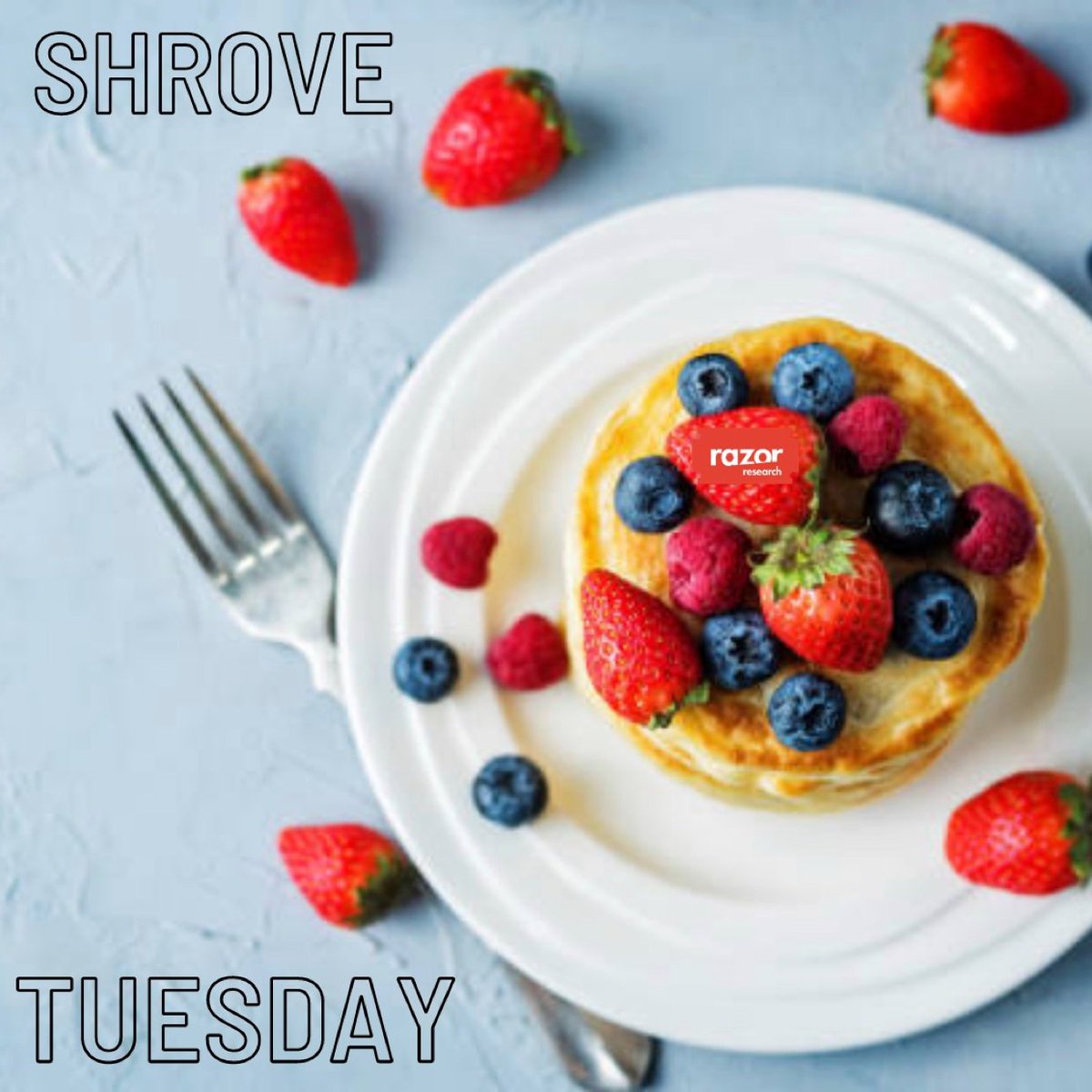 RazorResearch's tweet image. Flipping &apos;eck it&apos;s pancake day!! 

#ShroveTuesday #pancakeday #toppings #sweetorsavoury #timeforpancakes