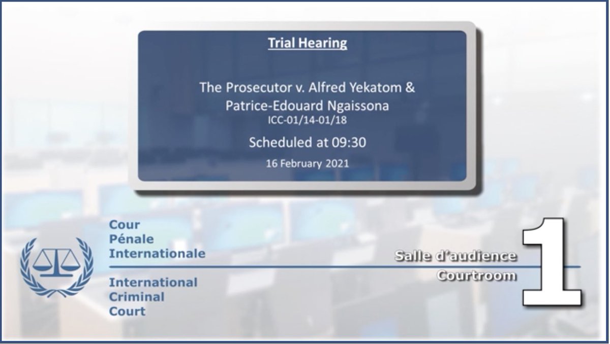  #ICC starts 2nd trial regarding atrocity crimes in  #CentralAfricanRepublic,  #CAR. Mr Alfred  #Yekatom & Mr Patrice-Edouard  #Ngaïssona are charged with crimes between 2013-4. The 1st CAR-trial concerned Jean-Pierre  #Bemba Gombo for crimes between 2002-3—he was acquitted on appeal.