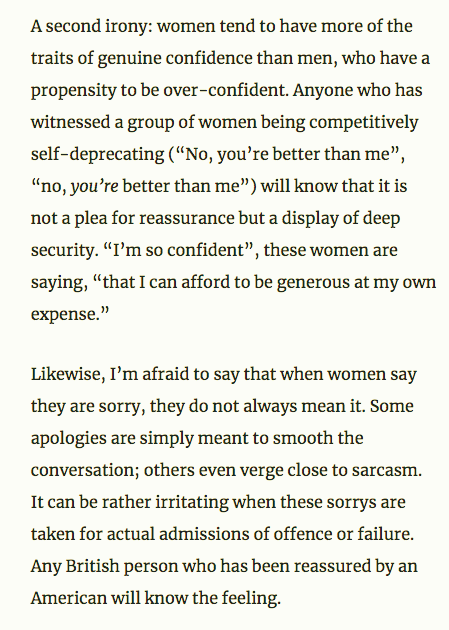 Martha_Gill's tweet photo. I wrote about "no worries if not" and how irritating it is when people tell women to be more confident https://t.co/EfxwDef2V8 https://t.co/gdZzaieKGs