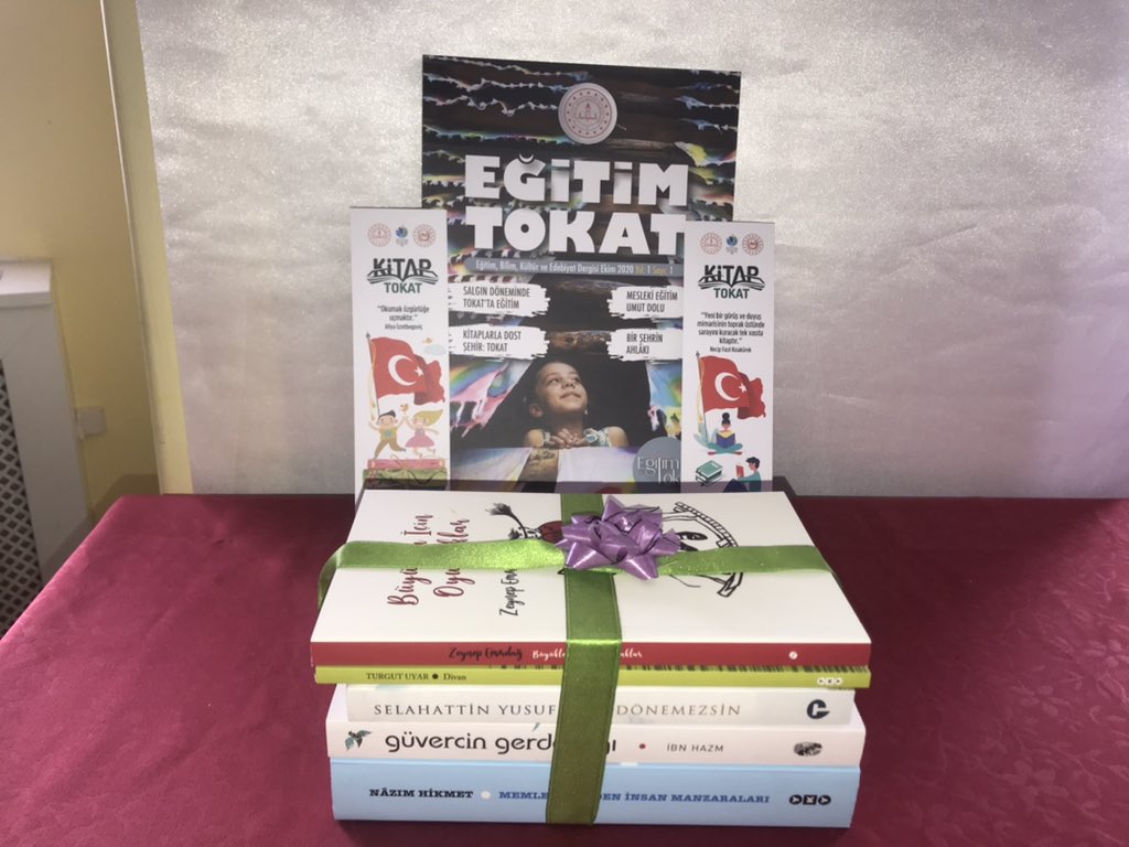 tokat_kitap's tweet photo. Hesabımızı takip ederek, gönderimizi beğenip paylaşan takipçilerimiz arasından beş kişiye bu kitapları hediye ediyoruz @Murat4Kucukali @tokatvaliligi @SuleYayinlari @turkuvazkitap @urallzeynep @YKYHaber @insanyayinlari @selyusuf @N_Hikmet_Ran @tokatmem @ziyaselcuk @egitim_tokat https://t.co/R6wapL13HK