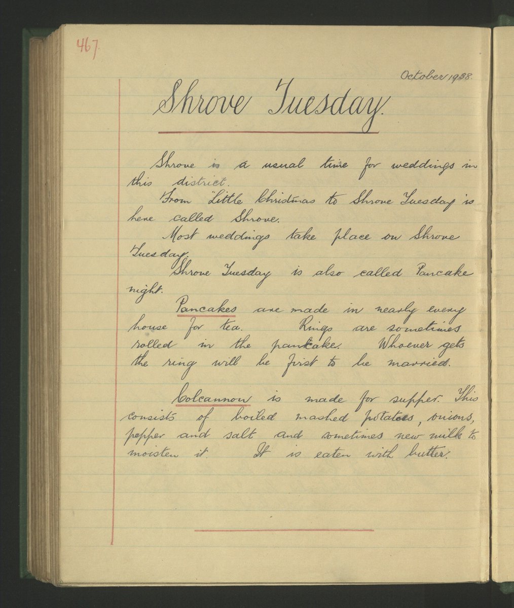 Máirt na hInide, or  #ShroveTuesday marks the day before the beginning of Lent. In past times, the Lenten period meant a strict abstention from meat, milk products and eggs, as well as any other general revelry. Shrove Tuesday was the final day of indulgence and merriment.