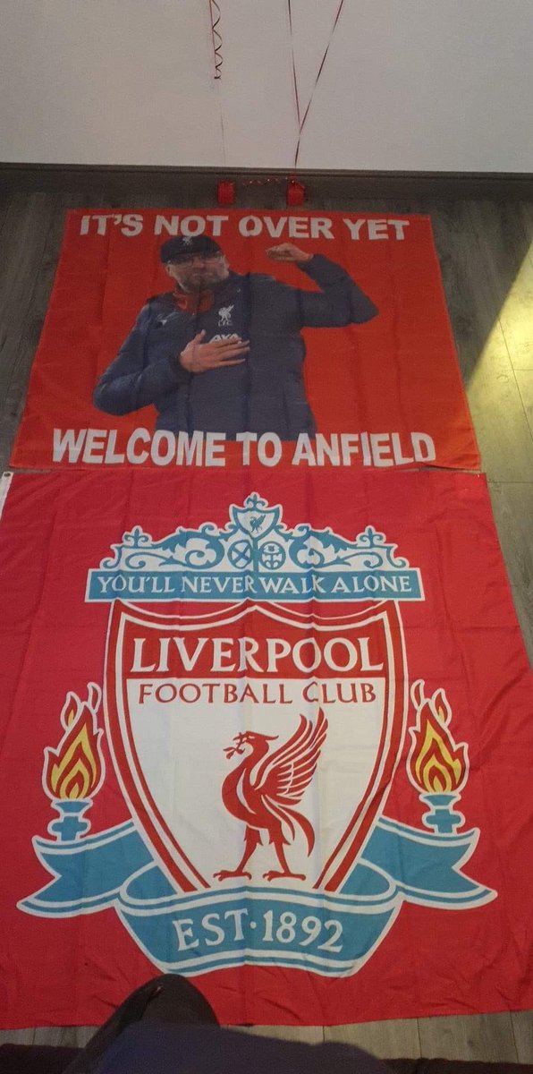DoubtersB's tweet photo. Anfield Road Flag Welcome gonna be something ❤️⚽️👊 https://t.co/YOSNQ4Jlwd