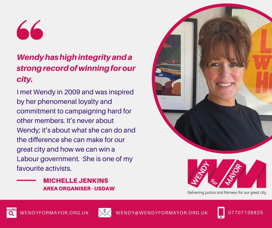 MKJenko's tweet photo. Absolutely proud to support this amazing woman #WendyForMayor #DoingTheJob #SafePairOfHands https://t.co/FGbexhnFOl
