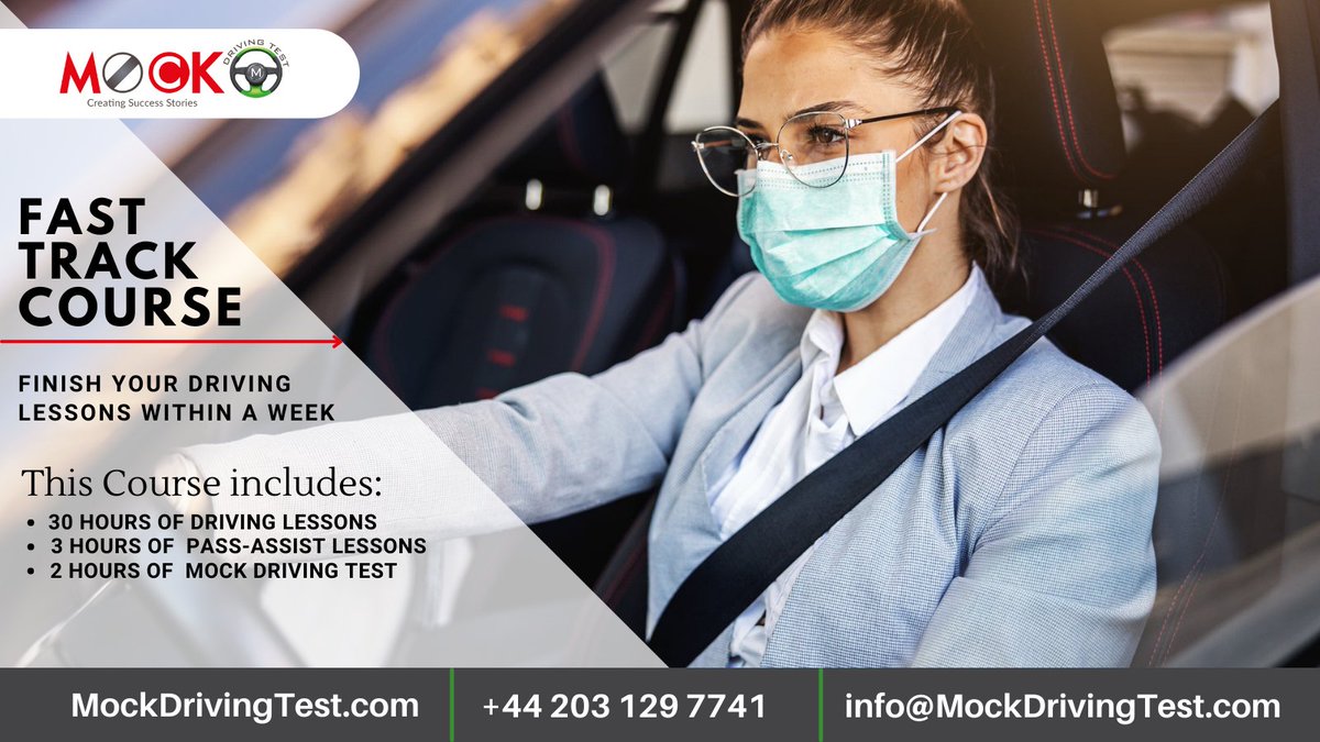 DrivingMock's tweet image. Hello There!
Do you want to learn driving in a week?
Join #FastTrackCourse at MockDrivingTest.com for one week #intensivedrivinglessons. 
Visit Here : mockdrivingtest.com/static/fast-tr…
Or call us at: +44 203 129 7741

#MockDrivingTest  #drivinglessons #drivingschool #FastTrackDriving