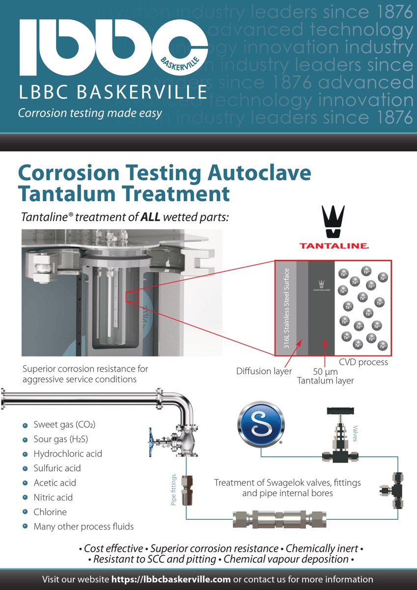 corrosionLBBC's tweet photo. Latest developments allow users to test in extreme #environments with confidence when acids or toxic gases are present at High Pressures and Temperatures. Contact us to find out more. https://t.co/aFMgVoTzj3
#testing #innovation #research #corrosion #materials #future #energy https://t.co/niZKGival5