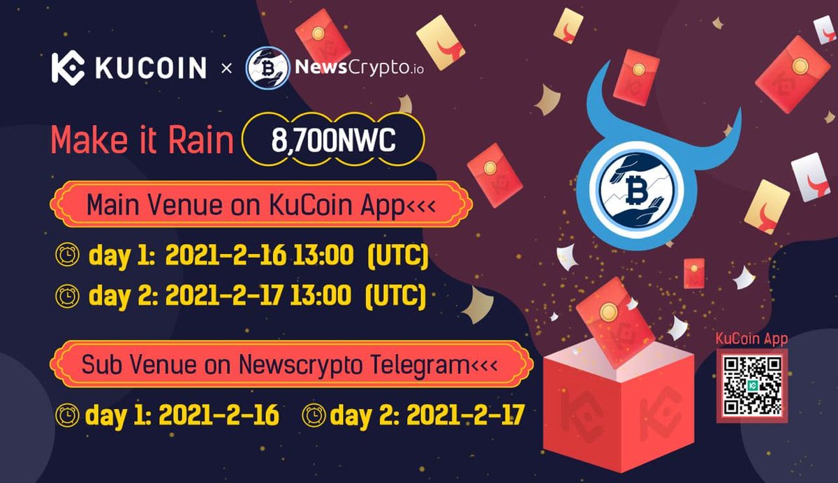 Numerico_AI's tweet photo. To celebrate the festival, we are teaming with @kucoincom to launch a special red envelope activity tomorrow in the Newscrypto community. 

Join now: https://t.co/qwFJIXxobv

▶️ Retweet and Tag 3 friends
▶️ 10 people will be selected to share 800 NWC https://t.co/ZNftjcg4xG