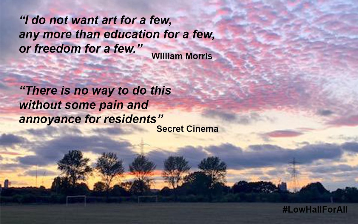 200 residents &amp; organisations have already signed our letter to <a href="/wfcouncil/">Waltham Forest Council</a>. Add your name here: forms.gle/5mKGJE3Ps2Xx9U…

The message is simple: <a href="/secretcinema/">Secret Cinema</a>'s profits should not be more important than community wellbeing.
#LowHallForAll
