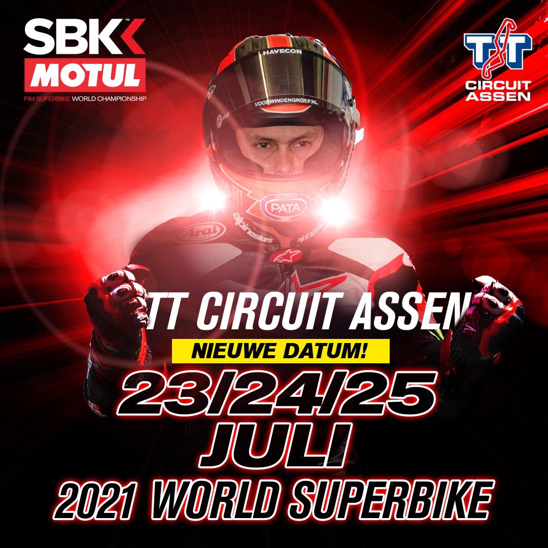 ttcircuitassen's tweet image. Breaking: nieuwe datum WK Superbike! #TTAssen