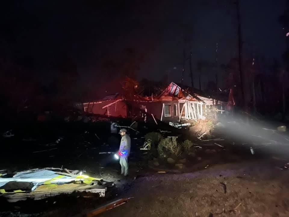MaryKingTV's tweet photo. Devastating pictures out of Brunswick County, NC where officials say 3 people have died &amp; at least 10 were injured after a suspected tornado moved through the area overnight. The sheriff’s office shared these pictures from the Ocean Ridge Plantation area in Ocean Isle Beach. https://t.co/FXgiyf47rw