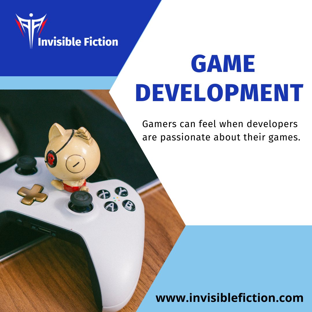 Gamers can feel when developers are passionate about their games. 

#gamedevelopment #game #3dgamedevelopment #2dgamedevelopment #VRgames #unitygames #games #gamedev

Visit us: invisiblefiction.com