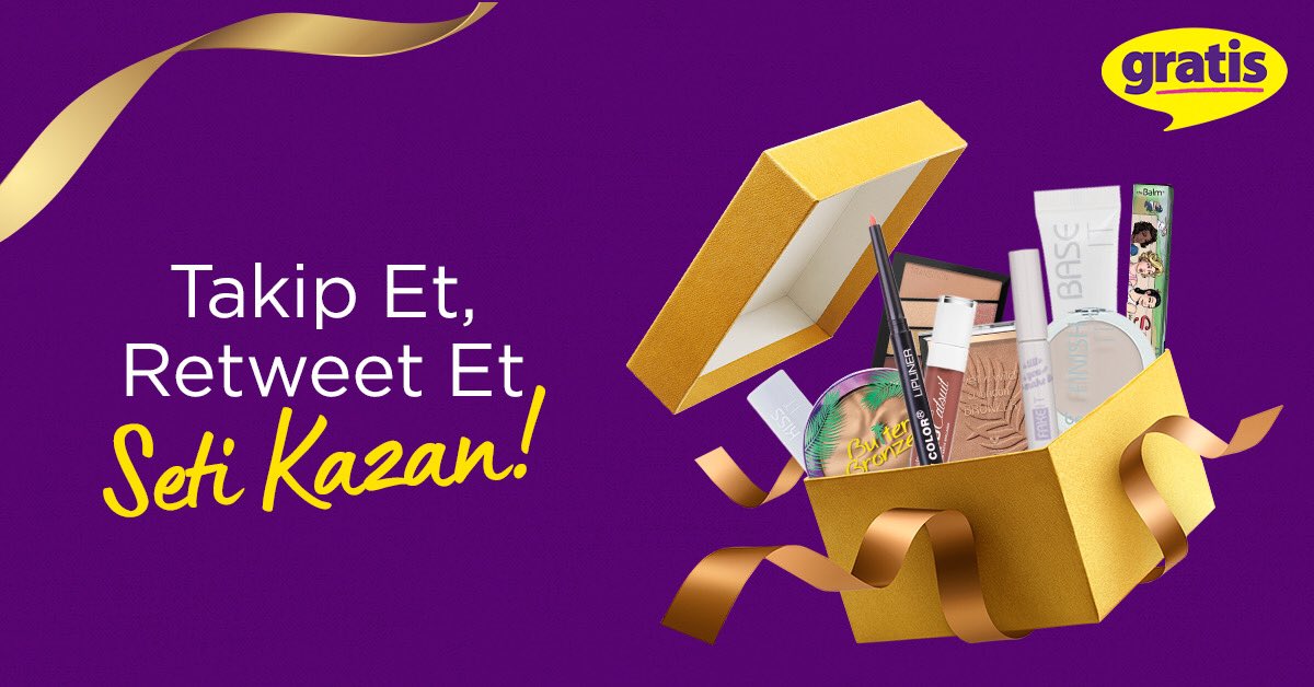 Yine Gratis, yine bir güzellik! 🎁 Bu harika seti kazanmak için yapman gerekenler çok basit:
✨ Bizi takip et.
✨ Bu postu retweet et.
Seti kazanan 6 şanslı kişiden biri ol! 💜 #güzelbakkendine