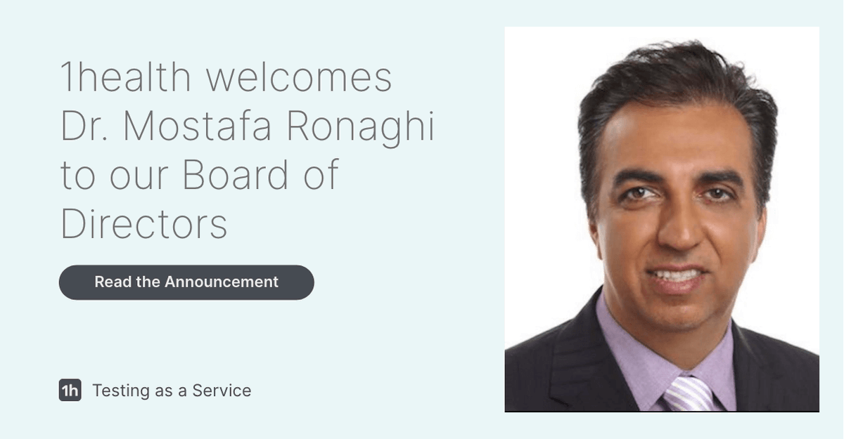 1healthio's tweet image. #1health is proud to announce that renowned genomicist, Dr. Mostafa Ronaghi, has joined our Board of Directors. 

Read the full announcement at businesswire.com/news/home/2021…