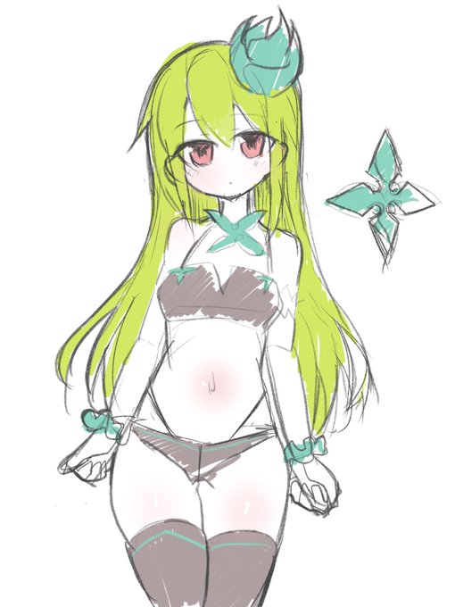 キミドリさんに何かこういう記号的なモチーフ加えたい 