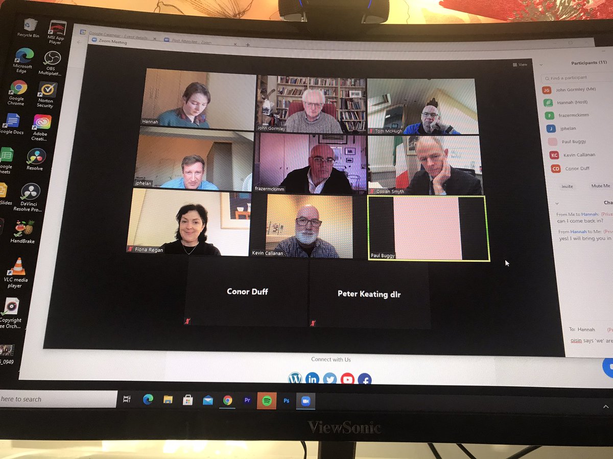 JohnGormley's tweet image. My thanks to @DCUWater @smytho @dlrcc for today’s zoom call on improving water quality and monitoring for swimmers in our bay. We are making steady progress.