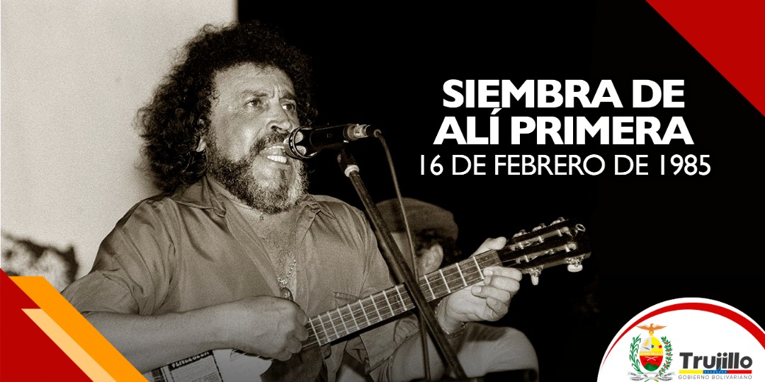 Conmemoramos la siembra del Cantor del Pueblo, Alí Primera, cuyas canciones nos hicieron soñar con la Patria libre y soberana.Llenando de esperanza a una nación que no se calla, y grita a viva voz por su defensa contra las injusticias
 ¡Vámonos pa' Boconó, vámonos montaña arriba!