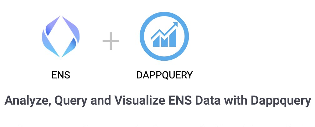 Taking our winner <a href="/ETHGlobal/">ETHGlobal</a> #MarketMake project forward, we are announcing <a href="/ensdomains/">ens.eth</a> integration🚀

⚡️ENS is added as Dapp on the platform
⚡️Analyze, query ENS data &amp; create awesome charts/dashboards
⚡️Resources with already integrated dashboards
dappquery.com/integration/ens