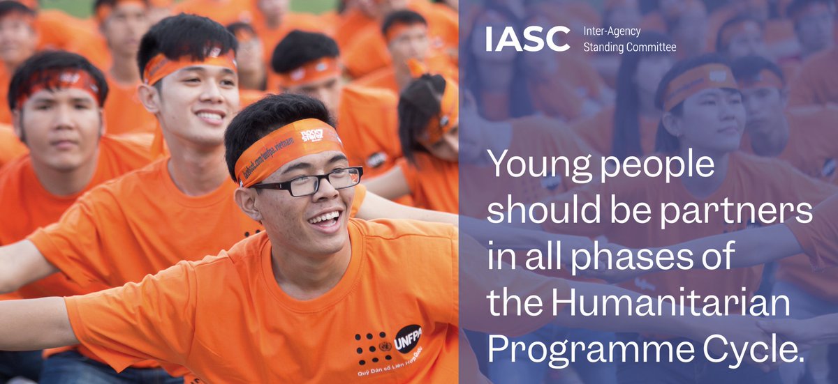 Young people ARE partners in all phases of the Humanitarian action with the <a href="/iascch/">Inter-Agency Standing Committee (IASC)</a> Youth Guidelines which we launched today #youthcompact #youthlead <a href="/UNFPA/">UNFPA</a> <a href="/ifrc/">IFRC</a> <a href="/UNICEF/">UNICEF</a> <a href="/NRC_Norway/">Norwegian Refugee Council</a>