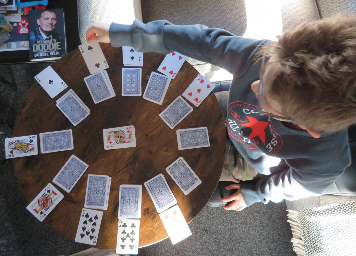 ScotNZ's tweet image. Teach your kids cards and the time in one hit. @BridgetPrimary @jacquimdoyle62 #analogclock #cardsforkids