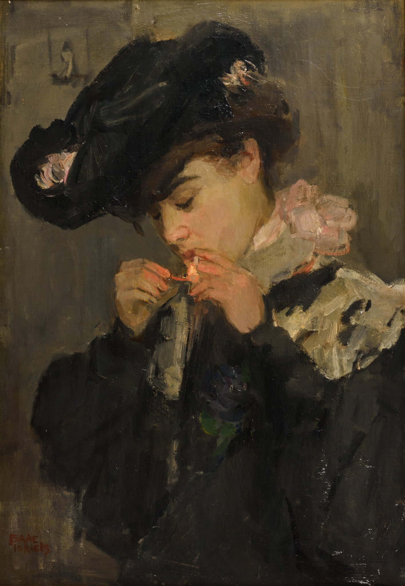 artnau в Twitter: "Portrait of a young lady with cigarette, c.1900 by Isaac Lazarus Israëls… "