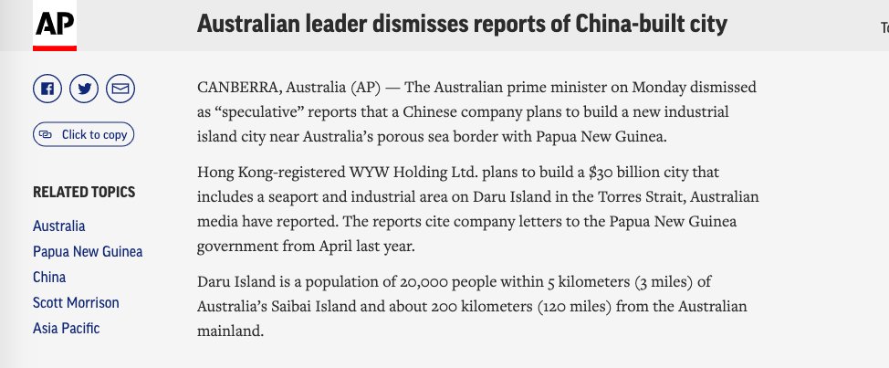 Australian PM Morrison later dismissed the media reports as "speculative" and compared it to "just people flying some kites and I’m not going to overreact to the noise that is flying around out there.”I'm just curious who is flying the kites and making the noise?24/