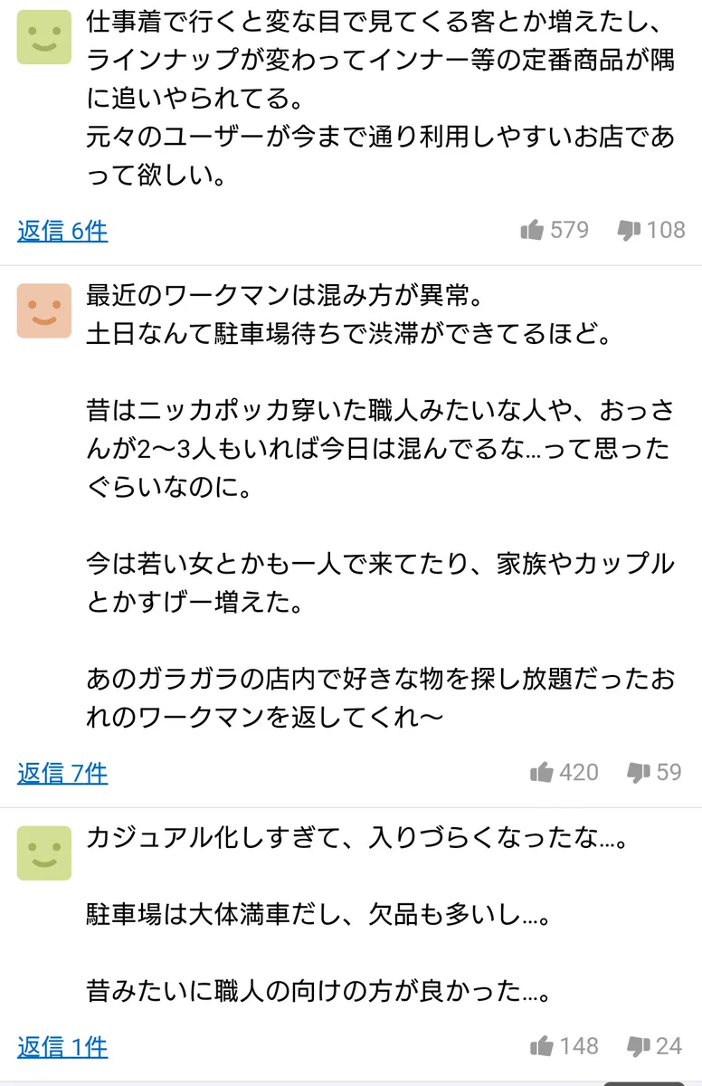 ワークマン、新規顧客は獲得できたものの元々いた客は離れているかも？