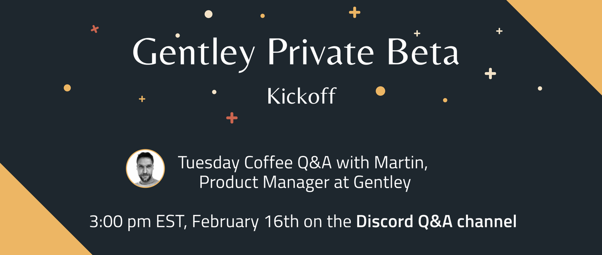 gentleyapp's tweet photo. Come join us for a private beta kick off conversation in our discord community - 3pm EST today  🥳♥️ https://t.co/9WbrfGGQpW https://t.co/loqqcv9lZY