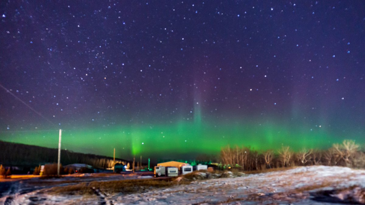 tracygregorash's tweet photo. Still feeling very blessed to be able to walk out my door and see this last night! #blessed #Aurora #auroras #Auroraborealis #Manitoba #50thparallel @UWCIMSS @DoNASAScience https://t.co/EaBkTsIXxD