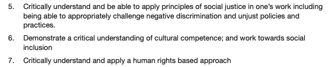 6/ Many SWs are deeply troubled by current TUSLA policies but feel they have no choice but to comply. But SWs are required to act where they see unjust policies at play. This principle is built into the standards of proficiency for SWs in Ireland:  https://www.coru.ie/files-education/swrb-standards-of-proficiency-for-social-workers.pdf