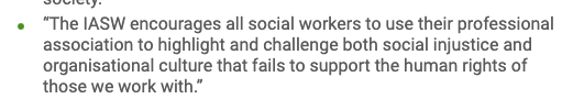 7/ Secondly therefore, I would urge SWs to revisit your standards of proficiency & reflect on whether they're being met in terms of the current treatment of adopted people, mothers & family members. (The below from  @IASW notes to editors is of course welcome)