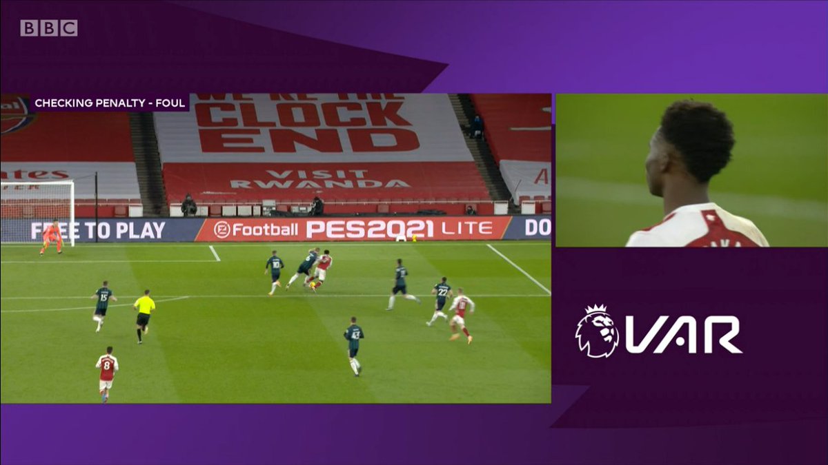 The decision to rescind the pen for Bukayo Saka was correct. It's similar Martial vs. Southampton (Bednarek's red card rescinded by the FA).Saka's action is the same. You see here he drags his left foot on the turf to give the illusion of contact, and then initiates contact.