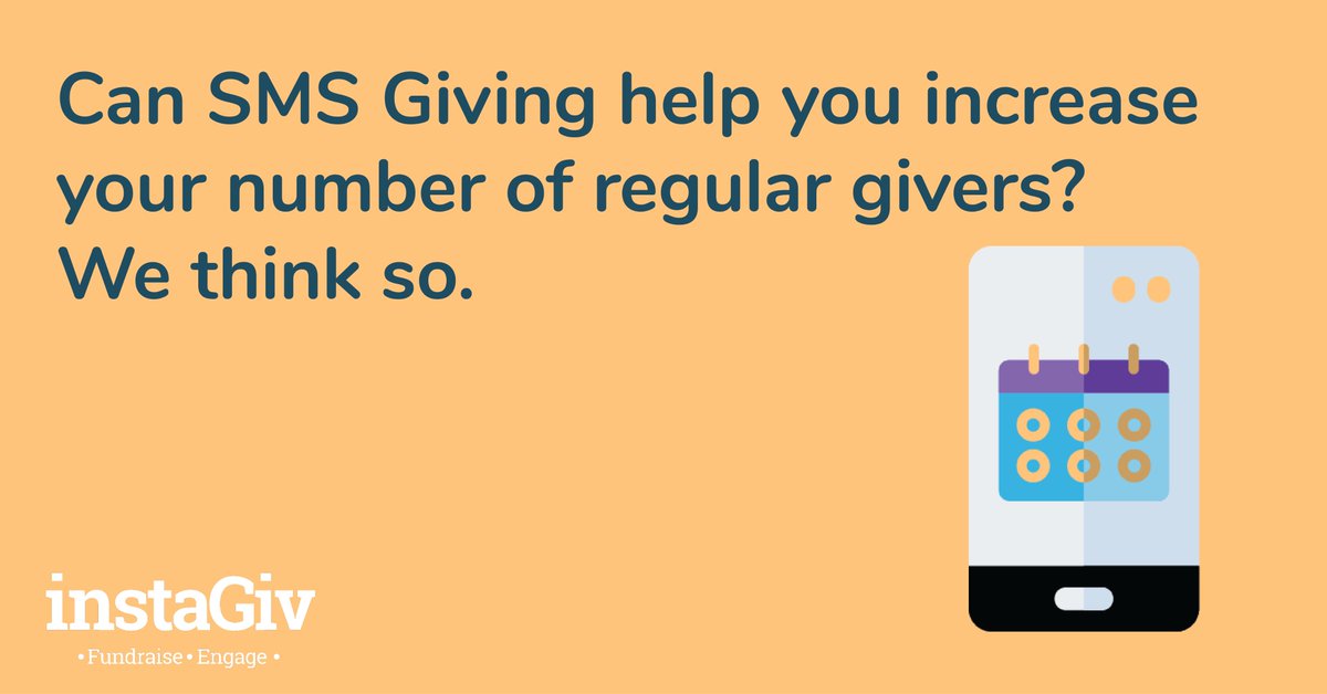 instaGiv's tweet photo. Why should you be using #SMS for #regulargiving? 

✅Increases the lifetime value of donors
✅Improves cash flow
✅Produces higher ROI

Want to know more about why it's a great option for  charities and supporters? Read our blog: https://t.co/VvdckOOj8U 

 #fundraisingideas https://t.co/k22c9BDMtJ