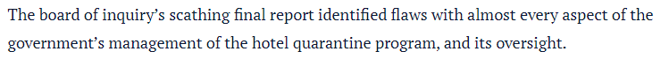 I don't deny this. A pitty MSM didn't report on the issues with the Federal Government that the Coate Report highlights.