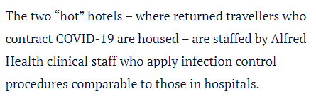 Further supporting that there is no staff working in multiple hotels as Alfred Health IS NOT Healthcare Australia.